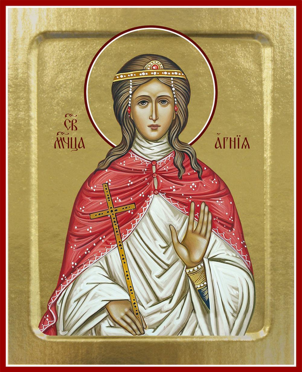 Икона Агнии, мученицы (на дереве): 125 х 160