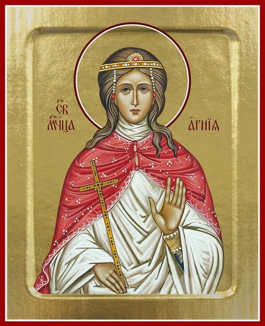 Икона Агнии, мученицы (на дереве): 125 х 160