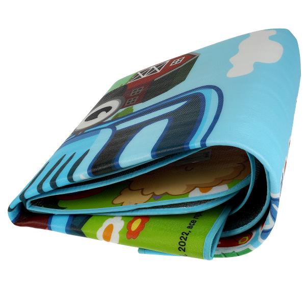 Коврик на фольгированной основе СИНИЙ ТРАКТОР 180*130*0,5 см.в сумке Умка в кор.50шт