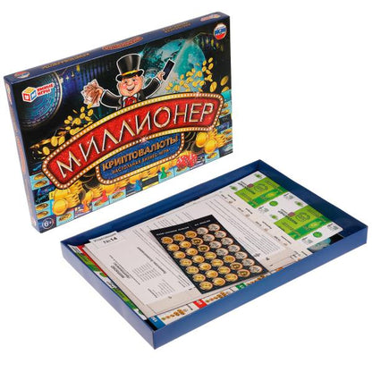 Миллионер. Криптовалюты. Настольная бизнес-игра. 217х330х27 мм. Умные игры. в кор.20шт