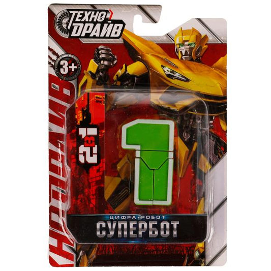 Робот супербот, трансформирующийся в цифру 1, блист.17,5*12*2,5см ТЕХНОДРАЙВ в кор.180шт