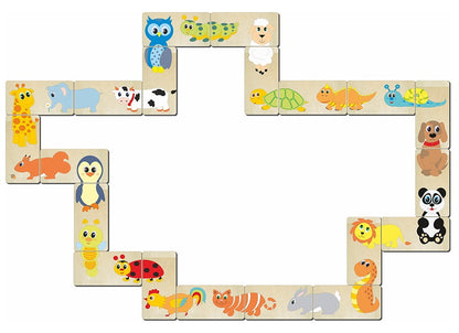 00771 Домино деревянное "Веселая змейка"