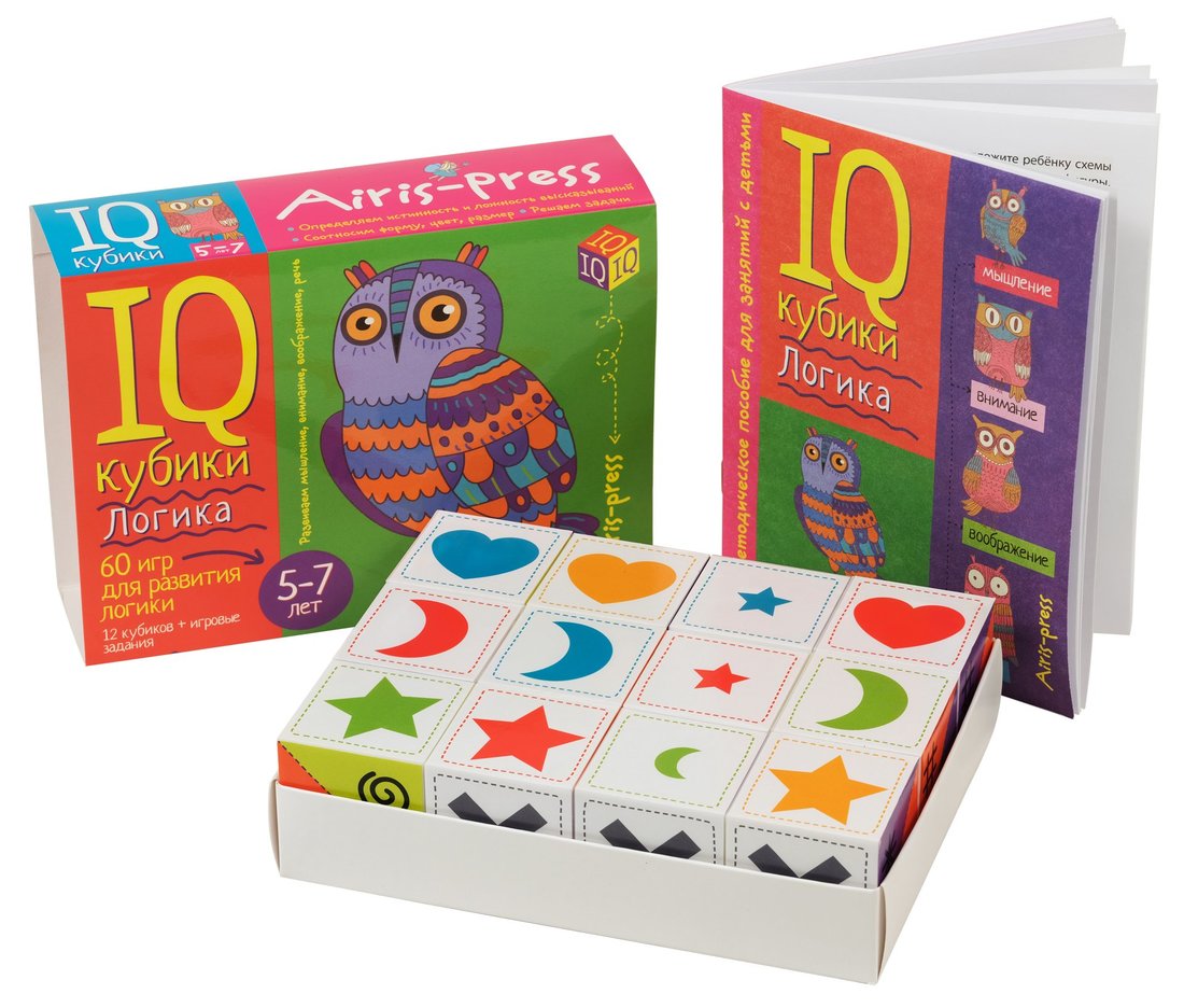 IQ кубики. 12 кубиков. Логика. 60 игр для развития логики. 5+