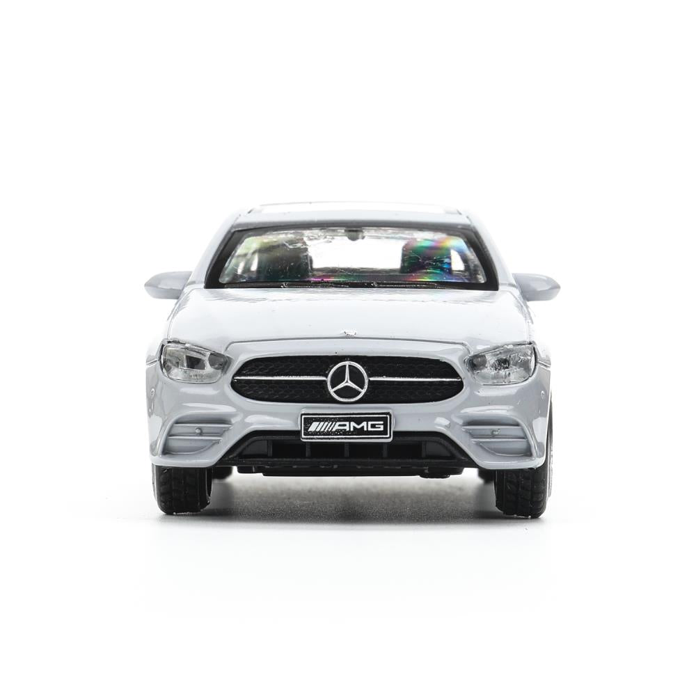 Машина металл MERCEDES-BENZ e-class amg 12см, дв,баг,ин,серебряный, кор. Технопарк в кор.2*36шт