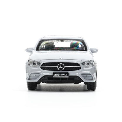 Машина металл MERCEDES-BENZ e-class amg 12см, дв,баг,ин,серебряный, кор. Технопарк в кор.2*36шт
