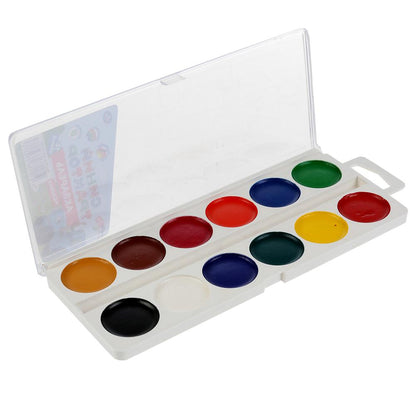 Акварель 12 цв. в пластиковой<br> упаковка Синий трактор. ТМ УМКА в кор.40шт