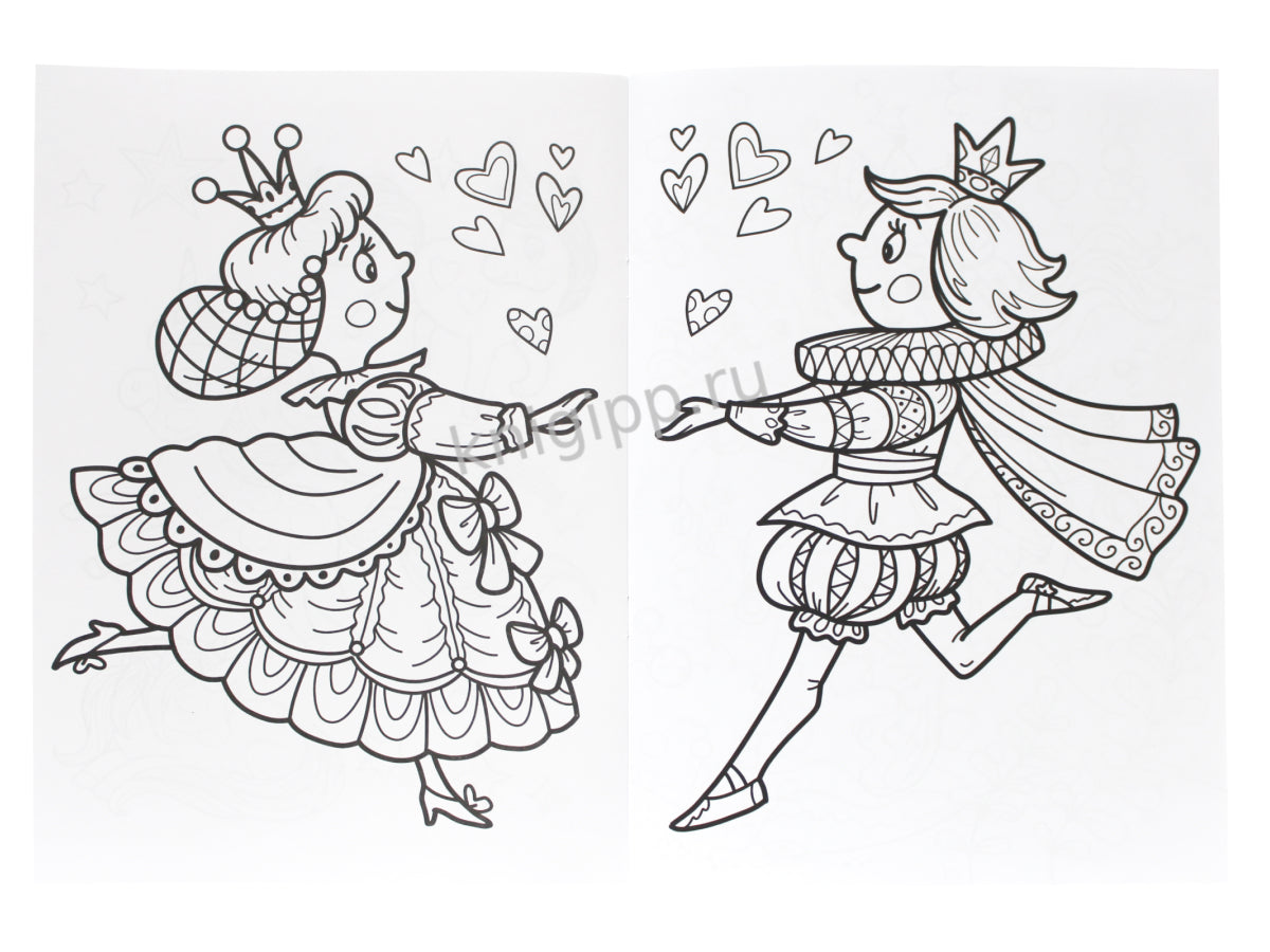 РАСКРАСКА С КАРАНДАШАМИ. ДЛЯ ДЕВОЧЕК