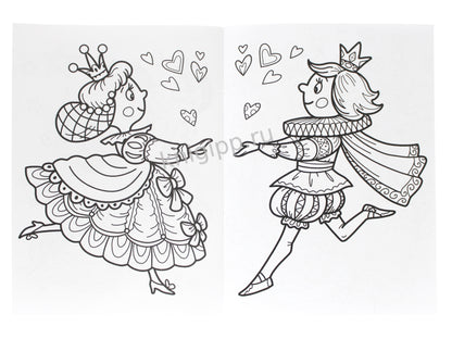 РАСКРАСКА С КАРАНДАШАМИ. ДЛЯ ДЕВОЧЕК