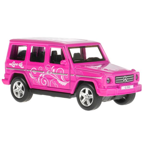 Машина металл MERCEDES-BENZ G-CLASS 12 см, двери, багаж, инерц, фиолет, кор. Технопарк в кор.2*36шт