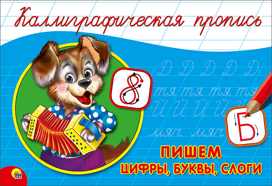 КАЛЛИГРАФИЧЕСКАЯ ПРОПИСЬ А5. альбомная. ПИСЕМ ЦИФРЫ, БУКВЫ, СЛОГИ