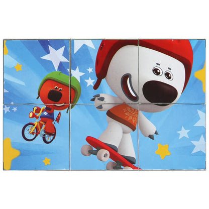 Набор из 6-и кубиков-пленка Ми-ми-мишки настольные игры ИГРАЕМ ВМЕСТЕ в кор.54наб