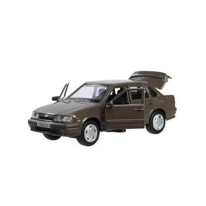 Машина металл ваз-2115 "самара" длина 12 см,серебристо-коричневый,кор. Технопарк в кор.2*36шт