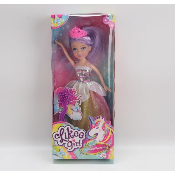 Кукла 23 см, в платье LIKEE GIRL в кор.2*48шт