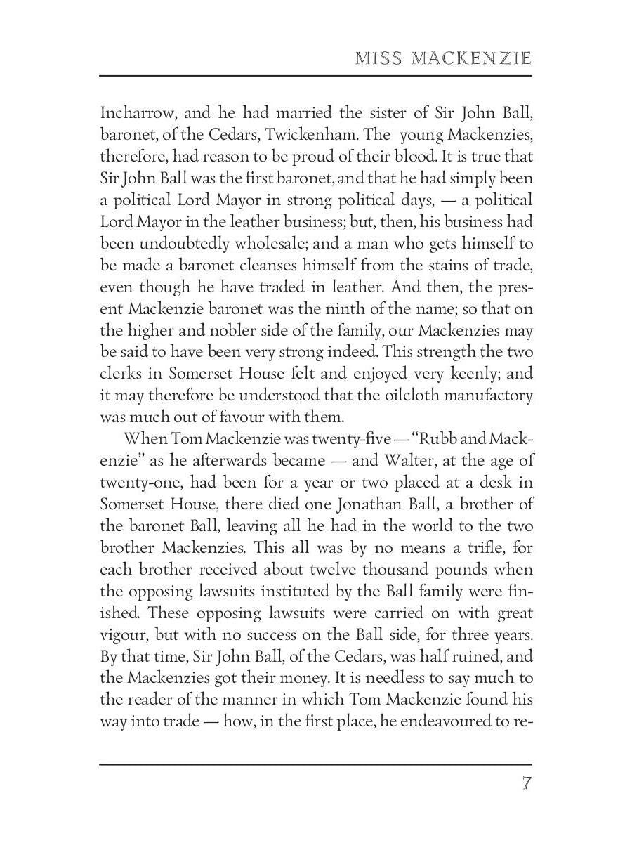 Miss Mackenzie = Мисс Макензи