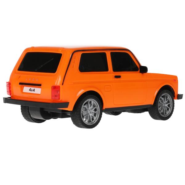 LADA4X4-18L-OR327393 Машина р/у LADA 4x4 18 см, свет, оран, кор. Технопарк в кор.24шт