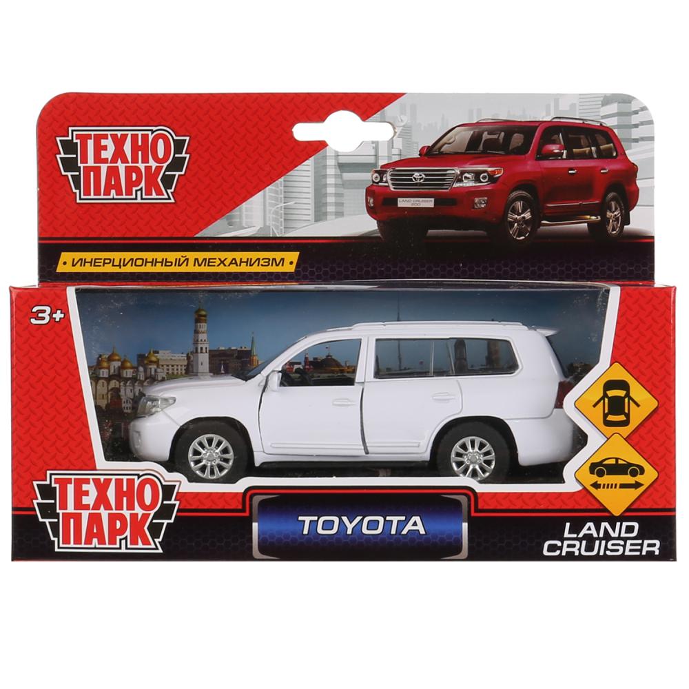 CRUISER-WT262770 Машина металл TOYOTA LAND CRUISER длина 12,5 см, двери, инерц, белый, кор. Технопар