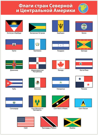 4127 Комплект плакатов. Флаги мира