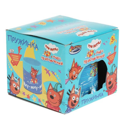 Игра пружинка, Три Кота кор.8,2*7,1*8,2см ИГРАЕМ ВМЕСТЕ в кор.2*180шт