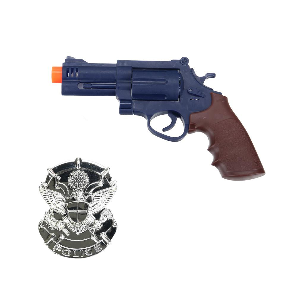 Револьвер ПОЛИЦИЯ свет-звук, жетон, кор.19*14*3см ИГРАЕМ ВМЕСТЕ в кор.2*60шт