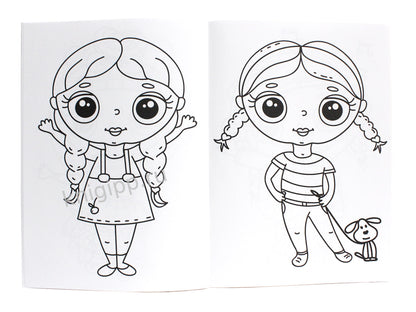 МОЯ РАСКРАСКА А4 чёрная. МИЛЫЕ ПОДРУГИ