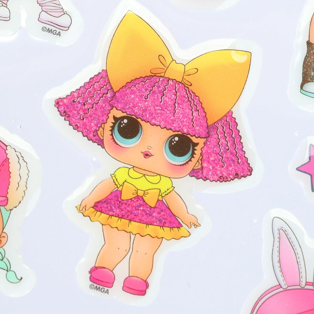 Наклейки гелевые, ЛОЛ лол МУЛЬТИ АРТ в кор.500шт