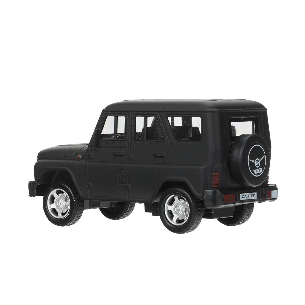 Machine en métal UAZ ХАНТЕР длина 10,5 см, инерция, МАТОВЫЙ черный, кор. Parc technologique dans le cor.2*36шт