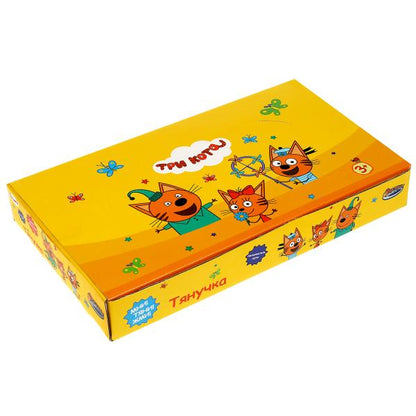 TG-211019-1-CAT1-FD (48) Тянучка Карамелька Три Кота мука, дисплей.28*16,5*9,3см Супер Жим уп-12шт в