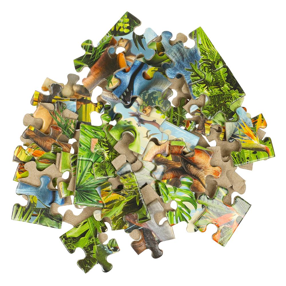 Мир динозавров. Пазлы в коробке 54 детали. 90х65х25 мм. Умные игры в уп.32шт в кор.8уп