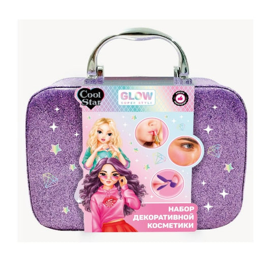 Косметика ДЛЯ ДЕВОЧЕК лак д/ногтей,помада,блестки,тени д/век,кисточки Cool Star в кор.2*30шт