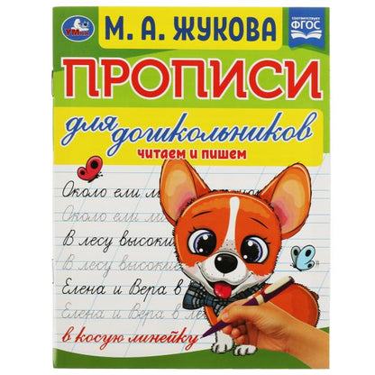 Прописи для дошкольников. Читающих детей. М. А. Жукова. 160х210мм. Скрепка. 16 стр. Умка в кор.50шт