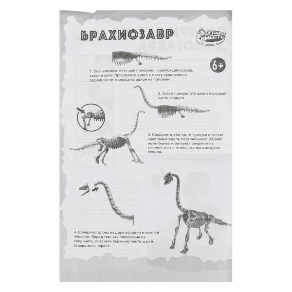 Игрушка раскопки: ДИНОЗАВРЫ диплодок, картонная коробка, 24шт в упак. ИГРАЕМ ВМЕСТЕ в кор.2*24шт