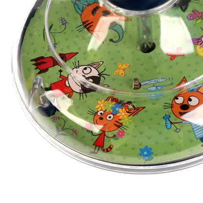 Играем вместе. Юла "Три Кота" свет-звук, кор.13*14*13 см арт.ZY986307-R1