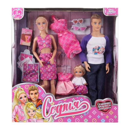 Набор кукол София, руки и ноги сгиб., кор. КАРАПУЗ в кор.12шт