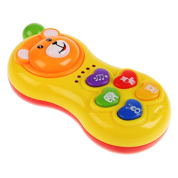 Обучающий телефон "мишка" БАРТО А., на бат. свет+звук в русс. кор. "Умка" в кор.2*60шт