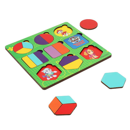 Рамка-вкладыш геометрические фигуры Щенячий Патруль 17*17см, термопакет Буратино в кор.20шт