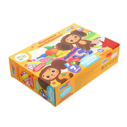 Набор с тестом для лепки и формочками Чебурашка вкусняшки для чебурашки МУЛЬТИ АРТ в кор.8шт