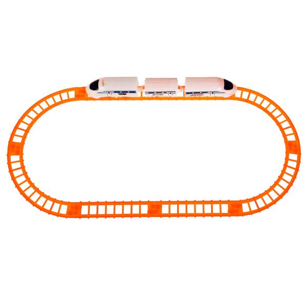 Железная дорога мультяшная СИНИЙ ТРАКТОР дл.пути 140, кор.19,7*24*3,5см ТЕХНОДРАЙВ в кор.2*72шт