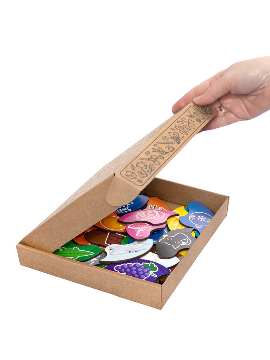 Пазлы из дерева. Мои первые пазлы "Цвета" 36 эл