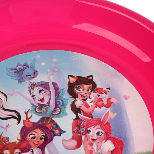 Enchantimals. Тарелка детская плоская пластиковая, 185х185х23 мм, ТМ Умка<br> в кор.60шт