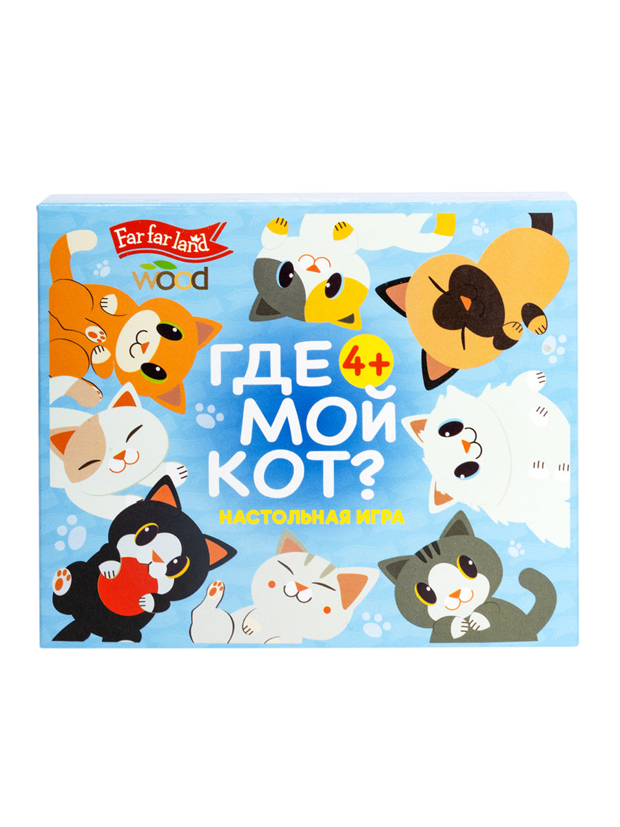 Игра настольная деревянная "Где мой кот?" Terre lointaine Bois