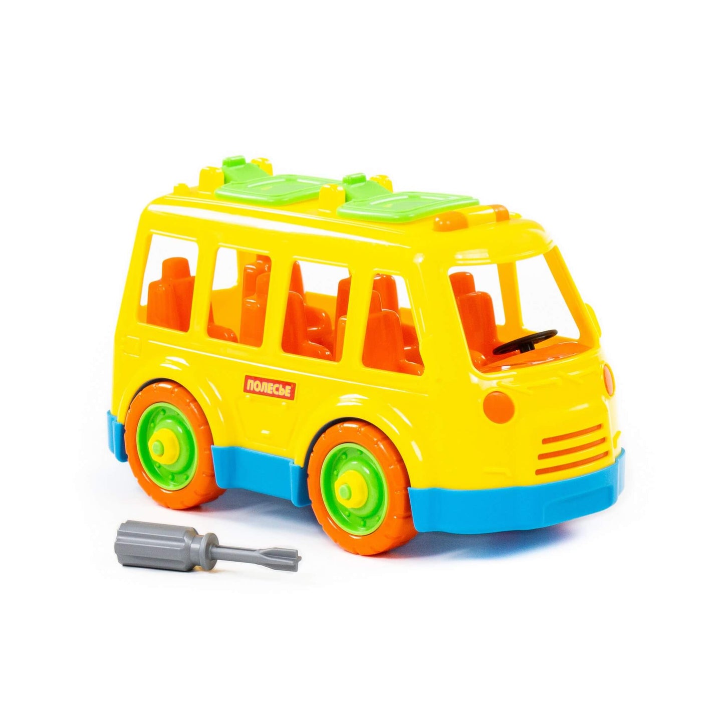 Полесье. Конструктор-транспорт "Автобус" арт.71248 (26 элементов) (в сеточке) /8*