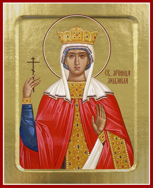Икона Людмилы, мученицы (на дереве): 125 х 160