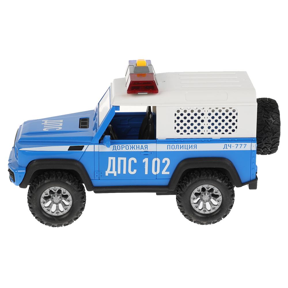 Машина пластик свет-звук ПОЛИЦИЯ 23 см, откр. двер. и баг., инерц, кор. Технопарк в кор.24шт