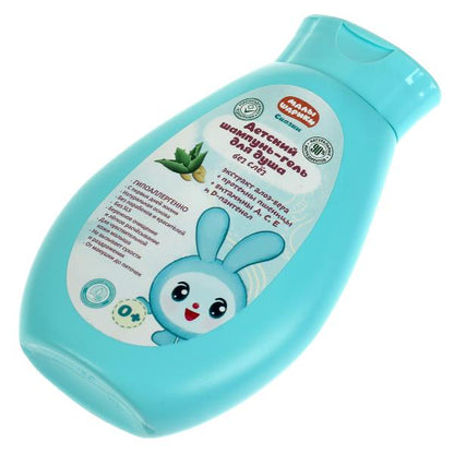 Детский шампунь-гель для душа МАЛЫШАРИКИ с экстрактом алоэ Вера 250мл Заботливая мама кор.6шт