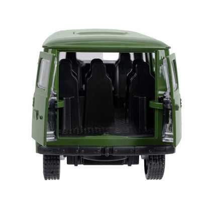 Машина металл свет-звук УАЗ УАЗ 452, 18,5 см, св-зв, дв люк, баг, ин, зеленый Технопарк в кор.2*18шт