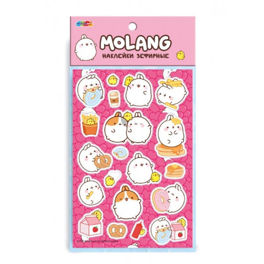 Наклейки зефирные Molang моланг MultiArt в кор.500шт