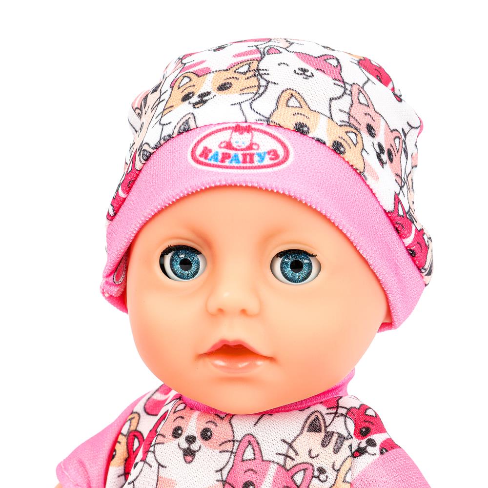 Пупс озвучивает 25см, Шаинский музыка пьет, пишет, закр. глазки, 4акс, 100 фраз КАРАПУЗ в кор.24шт