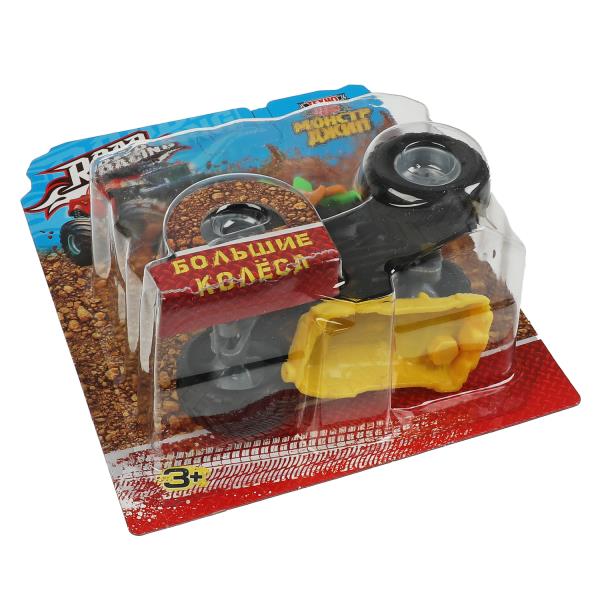 Машина металл ROAD RACING МОНСТР ДЖИП 10 см, желтый, блист. Технопарк в кор.2*144шт