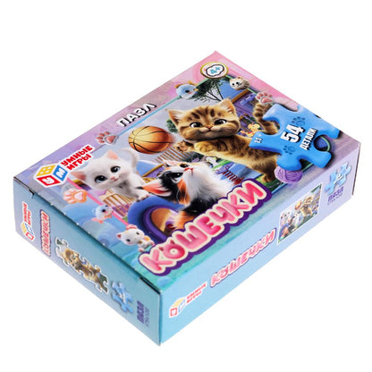 Микс. Пазлы классические в коробке. Пазл 54 детали. Умные игры в уп.32шт в кор.8уп