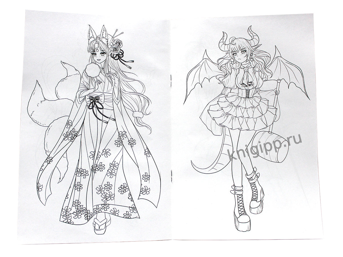 АНИМЕ-РАСКРАСКА. ВОЛШЕБНОЕ АНИМЕ